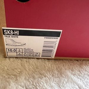 VANS SK8-HI   Size 10